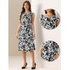imageAllegra K Elegant Floral Dress for Womens Vintage Cowl Neck Cap Sleeve Cocktail Midi DressWhite Black