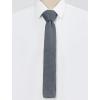 imageAllegra K Mens SelfTied Solid Color Skinny Flat Tips Designed Knit TiesDeep Gray
