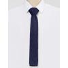 imageAllegra K Mens SelfTied Solid Color Skinny Flat Tips Designed Knit TiesNavy Blue