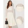 imageAllegra K Midi Skirt for Women Side Zipper High Waist Elegant Flared Flowy A Line Work SkirtsBeige