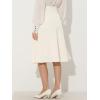 imageAllegra K Midi Skirt for Women Side Zipper High Waist Elegant Flared Flowy A Line Work SkirtsBeige