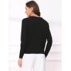 imageAllegra K Open Front Sweater for Womens Collarless Button Down Business Casual Chunky Knit CardigansBlack