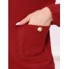 imageAllegra K Open Front Sweater for Womens Collarless Button Down Business Casual Chunky Knit CardigansRed