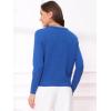 imageAllegra K Open Front Sweater for Womens Collarless Button Down Business Casual Chunky Knit CardigansRoyal Blue