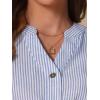 imageAllegra K Striped Shirt Dresses for Womens Sleeveless Work V Neck Ruffleed Midi DressBlue