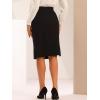 imageAllegra K Wear to Work Pencil Skirts for Womens Business Knee Length High Waist Bodycon Suit SkirtBlack