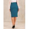 imageAllegra K Wear to Work Pencil Skirts for Womens Business Knee Length High Waist Bodycon Suit SkirtBlue Green