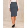 imageAllegra K Wear to Work Pencil Skirts for Womens Business Knee Length High Waist Bodycon Suit SkirtGrey