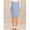 imageAllegra K Wear to Work Pencil Skirts for Womens Business Knee Length High Waist Bodycon Suit SkirtGrey Blue