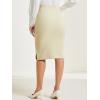 imageAllegra K Wear to Work Pencil Skirts for Womens Business Knee Length High Waist Bodycon Suit SkirtLight Khaki