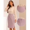 imageAllegra K Wear to Work Pencil Skirts for Womens Business Knee Length High Waist Bodycon Suit SkirtPink