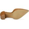imageAllegra K Women Ankle Tie Chunky Heel Pointed Toe Dress Brown Pumps 9 M US