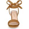 imageAllegra K Women Open Toe Ankle Tie Back Chunky Heel SandalsBrown