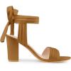 imageAllegra K Women Open Toe Ankle Tie Back Chunky Heel SandalsBrown