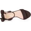 imageAllegra K Women Open Toe Ankle Tie Back Chunky Heel SandalsDark Brown