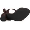 imageAllegra K Women Open Toe Ankle Tie Back Chunky Heel SandalsDark Brown