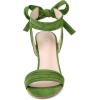 imageAllegra K Women Open Toe Ankle Tie Back Chunky Heel SandalsOlive Green