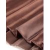 imageAllegra K Women Pleated Skirt Midi Length Elastic High Waisted A Line Metallic Shirring Party SkirtsCopper