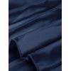 imageAllegra K Women Pleated Skirt Midi Length Elastic High Waisted A Line Metallic Shirring Party SkirtsDark Blue