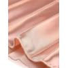 imageAllegra K Women Pleated Skirt Midi Length Elastic High Waisted A Line Metallic Shirring Party SkirtsPink