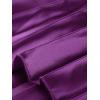 imageAllegra K Women Pleated Skirt Midi Length Elastic High Waisted A Line Metallic Shirring Party SkirtsPurple