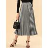 imageAllegra K Women Pleated Skirt Midi Length Elastic High Waisted A Line Metallic Shirring Party SkirtsSilver Grey