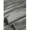 imageAllegra K Women Pleated Skirt Midi Length Elastic High Waisted A Line Metallic Shirring Party SkirtsSilver Grey