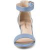 imageAllegra K Womens Ankle Strap Block Low Heel SandalHaze Blue