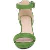 imageAllegra K Womens Ankle Strap Block Low Heel SandalOlive Green