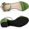 imageAllegra K Womens Ankle Strap Block Low Heel SandalOlive Green
