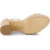 imageAllegra K Womens Ankle Strap Platform Chunky Heels SandalsBeige