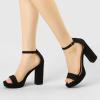 imageAllegra K Womens Ankle Strap Platform Chunky Heels SandalsBlack