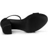 imageAllegra K Womens Ankle Strap Platform Chunky Heels SandalsBlack
