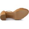 imageAllegra K Womens Ankle Strap Platform Chunky Heels SandalsBrown