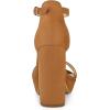 imageAllegra K Womens Ankle Strap Platform Chunky Heels SandalsBrown