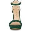 imageAllegra K Womens Ankle Strap Platform Chunky Heels SandalsGreen
