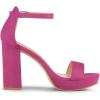 imageAllegra K Womens Ankle Strap Platform Chunky Heels SandalsHot Pink