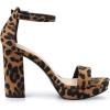 imageAllegra K Womens Ankle Strap Platform Chunky Heels SandalsLeopard