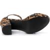imageAllegra K Womens Ankle Strap Platform Chunky Heels SandalsLeopard