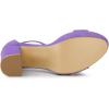 imageAllegra K Womens Ankle Strap Platform Chunky Heels SandalsPurple