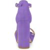 imageAllegra K Womens Ankle Strap Platform Chunky Heels SandalsPurple