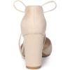 imageAllegra K Womens Ankle Tie Point Toe Dress PumpsBeige