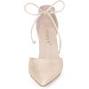 imageAllegra K Womens Ankle Tie Point Toe Dress PumpsBeige