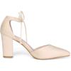 imageAllegra K Womens Ankle Tie Point Toe Dress PumpsBeige