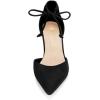 imageAllegra K Womens Ankle Tie Point Toe Dress PumpsBlackfaux Suede
