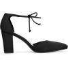 imageAllegra K Womens Ankle Tie Point Toe Dress PumpsBlackfaux Suede