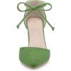 imageAllegra K Womens Ankle Tie Point Toe Dress PumpsOlive Green