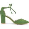 imageAllegra K Womens Ankle Tie Point Toe Dress PumpsOlive Green