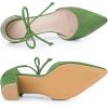 imageAllegra K Womens Ankle Tie Point Toe Dress PumpsOlive Green