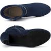 imageAllegra K Womens Ankle Zip Platform High Heel Mid Calf BootsNavy Blue